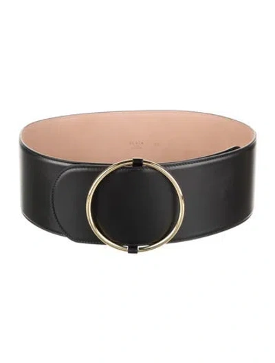 Pre-owned Alaïa Wide Leather Belt In Black