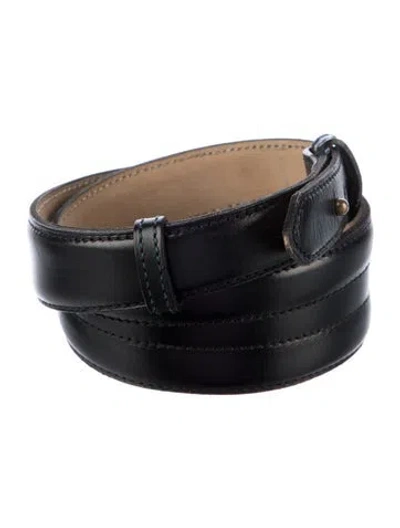 Pre-owned Alaïa Wide Leather Waist Belt In Black