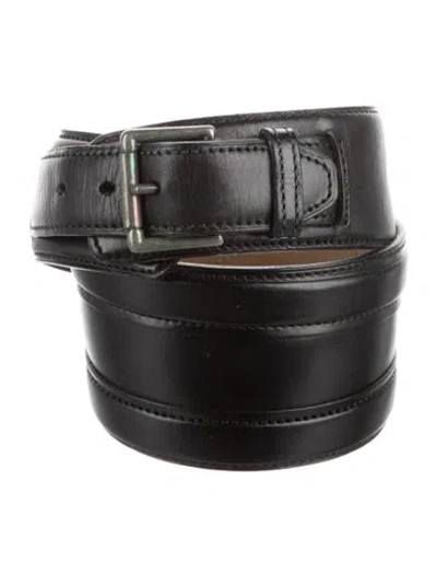 Pre-owned Alaïa Wide Leather Waist Belt In Black