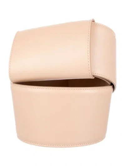 Pre-owned Alaïa Wide Leather Waist Belt In Neutrals
