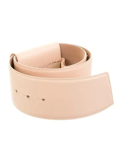 Pre-owned Alaïa Wide Leather Waist Belt In Neutrals