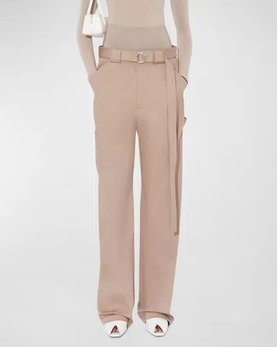 ALAÏA WIDE-LEG CARGO TROUSERS WITH KNIT BAND