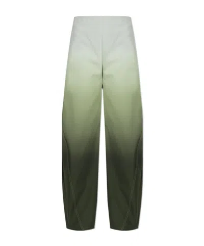 Alaïa Wide Leg Casual Pants In Green