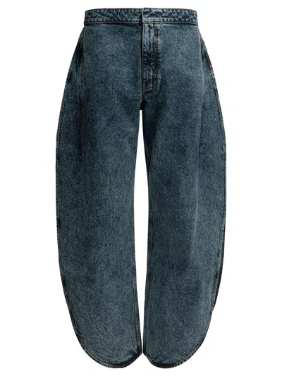 Alaïa Alaia Wide Leg Jeans In Blue