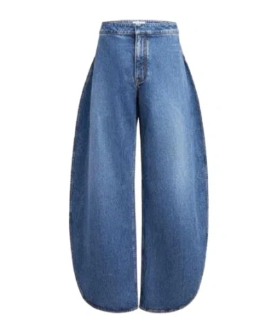 Alaïa Wide-leg Jeans In Blue