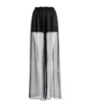 Alaïa Wide Leg Mesh Pants In Black