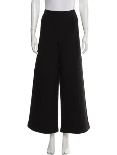 Pre-owned Alaïa Wide Leg Pants In Black