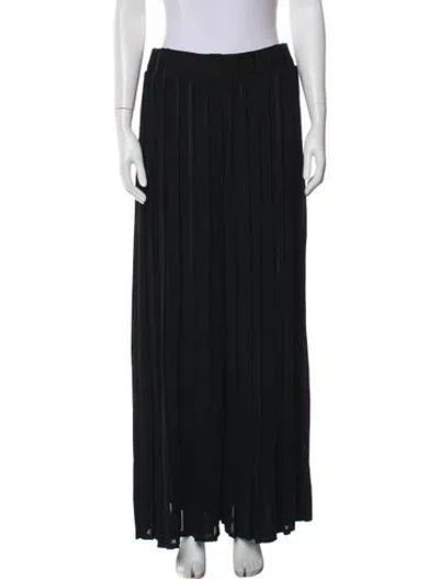 Pre-owned Alaïa Wide Leg Pants In Black