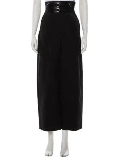Pre-owned Alaïa Wide Leg Pants In Black
