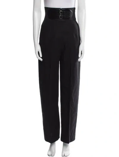 Pre-owned Alaïa Wide Leg Pants In Black