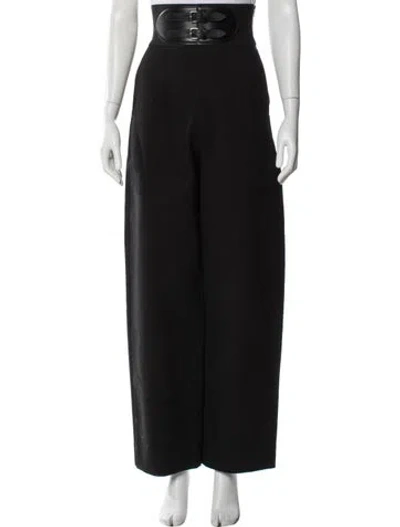 Pre-owned Alaïa Wide Leg Pants In Black