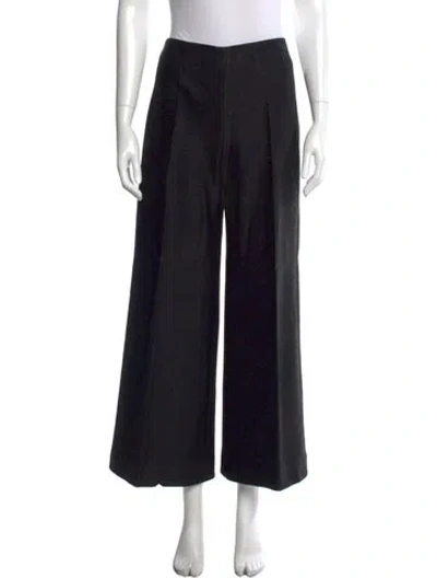Pre-owned Alaïa Wide Leg Pants In Black