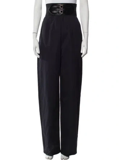 Pre-owned Alaïa Wide Leg Pants In Blue