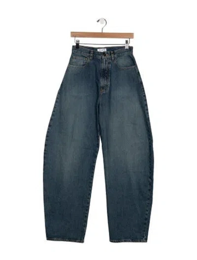 Pre-owned Alaïa Wide Leg Pants In Blue