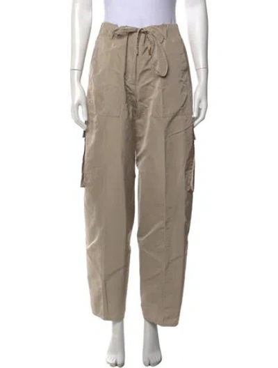 Pre-owned Alaïa Wide Leg Pants In Neutrals
