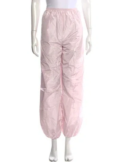 Pre-owned Alaïa Wide Leg Pants In Pink