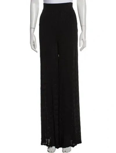 Pre-owned Alaïa Wide Leg Pants W/ Tags In Black