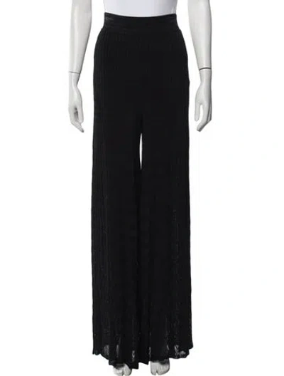 Pre-owned Alaïa Wide Leg Pants W/ Tags In Black