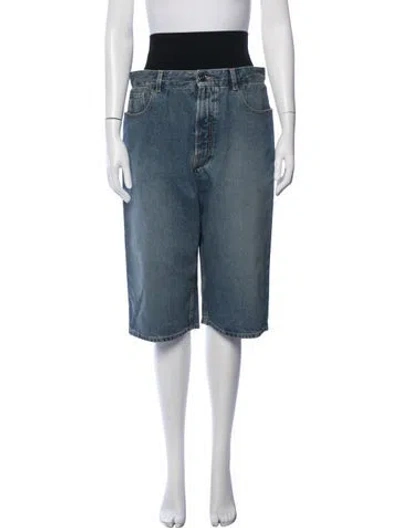 Pre-owned Alaïa Wide Leg Pants W/ Tags In Blue