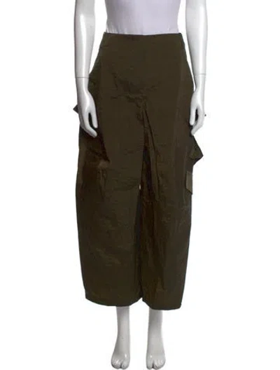 Pre-owned Alaïa Wide Leg Pants W/ Tags In Green