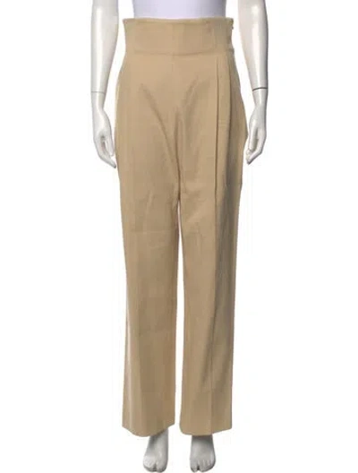 Pre-owned Alaïa Wide Leg Pants W/ Tags In Neutral