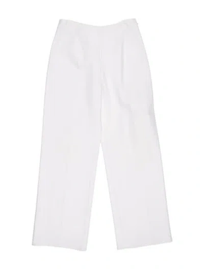 Pre-owned Alaïa Wide Leg Pants In White