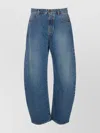 Alaïa Wide Leg Trousers Belt Loops In Blue