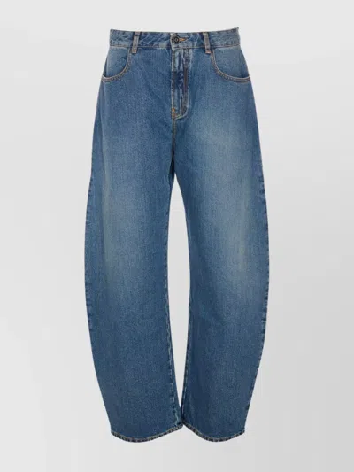 Alaïa Wide Leg Trousers Belt Loops In Blue