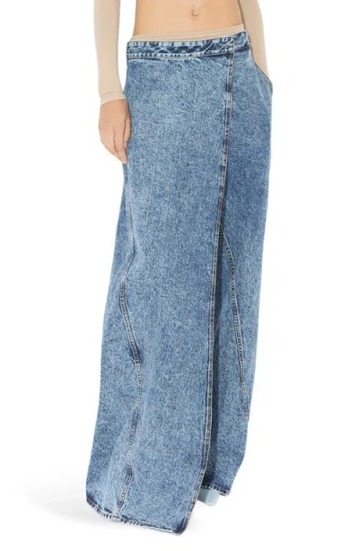 ALAÏA ALAÏA WIDE LEG WRAP JEANS