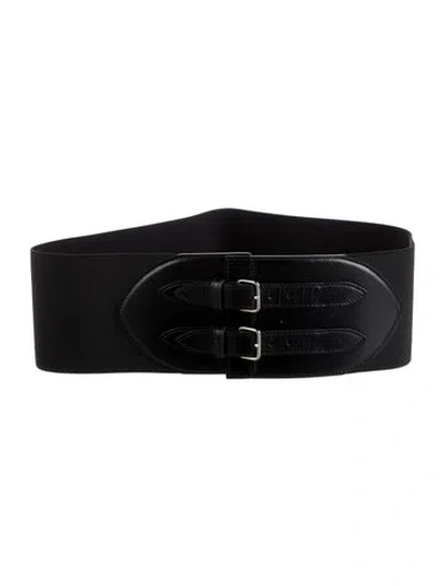 Pre-owned Alaïa Wide Nylon Waist Belt In Black