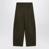 Alaïa Alaia Wide Olive Green Trousers Women In Green
