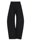Alaïa High-rise Round Wide-leg Crepe Pants In Black  