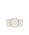 Alaïa Wide Round Buckle Belt In White