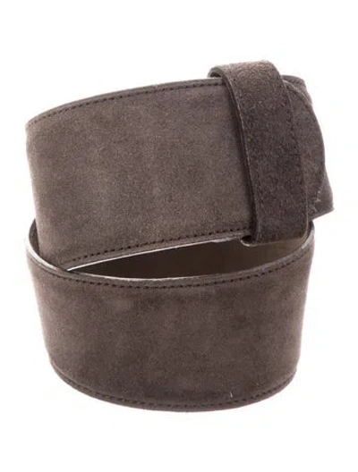 Pre-owned Alaïa Wide Suede Waist Belt In Brown