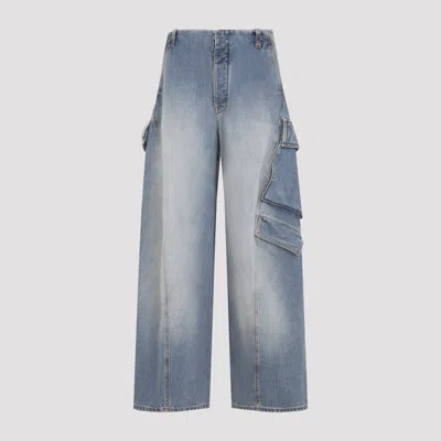Alaïa Wide-leg Cargo Pants In Blue