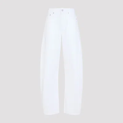 Alaïa Wide-leg Cotton Pants In White