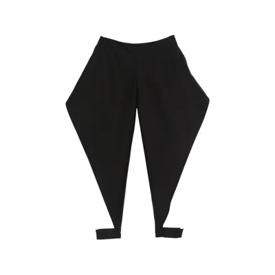 Alaïa Wide-leg Cuffed Trousers In Black