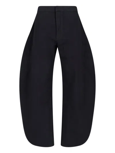 Alaïa Alaia Women High-waisted Rounded Trousers In Black