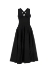 Alaïa Flared Cotton-poplin Midi Dress In Multicolor
