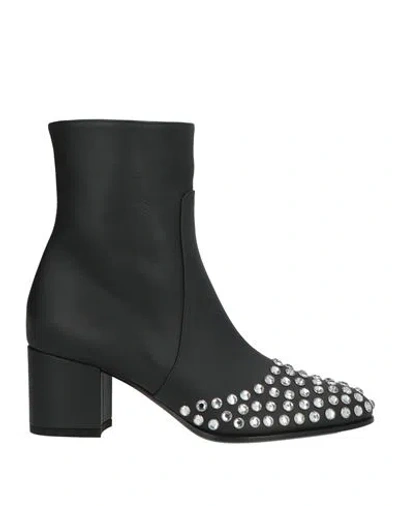 Alaïa Woman Ankle Boots Black Size 7 Lambskin