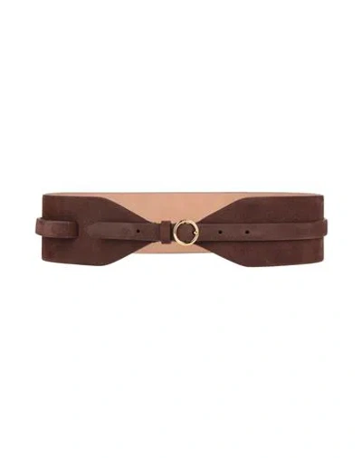 Alaïa Woman Belt Chocolate Brown Size 28 Leather