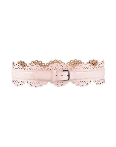 Alaïa Woman Belt Pink Size 30 Calfskin