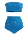 Alaïa Woman Bikini Azure Size 6 Polyester, Elastane In Blue