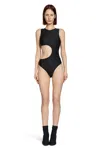 Alaïa Women Black One-piece Swimsuit With Cut-out In Black