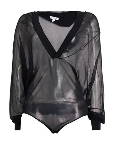 Alaïa Woman Bodysuit Black Size 6 Viscose, Polyamide, Elastane