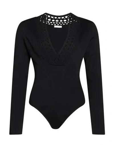 Alaïa Woman Bodysuit Black Size 6 Viscose, Polyester