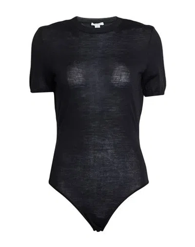 Alaïa Woman Bodysuit Black Size 6 Wool, Silk, Polyamide, Elastane