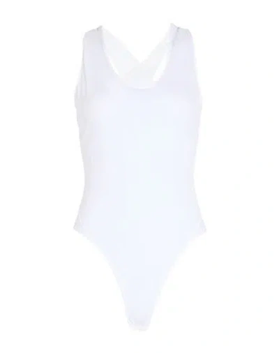 Alaïa Woman Bodysuit White Size 8 Polyamide, Elastane
