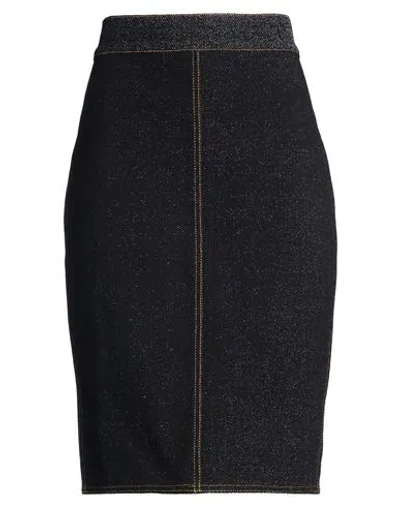 Alaïa Woman Denim Skirt Black Size 4 Cotton, Polyamide, Polyurethane In Gray