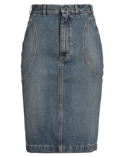 Alaïa Woman Denim Skirt Blue Size 8 Cotton